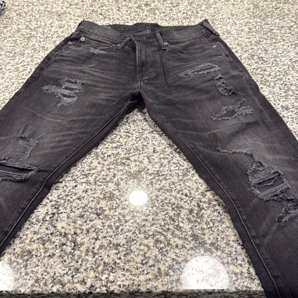 Abercrombie Faded Black Skinny Jeans